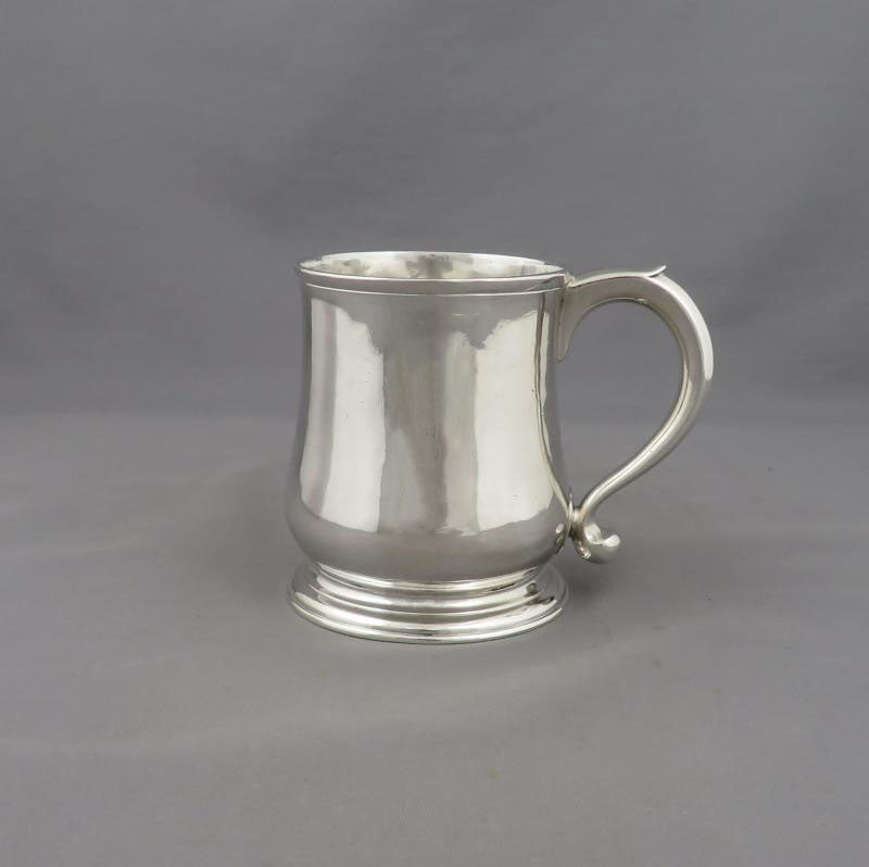 George II Silver Half Pint Mug - JH Tee Antiques