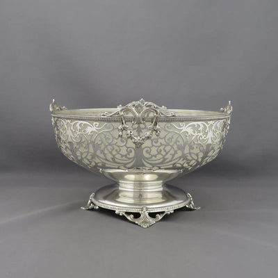 George V Sterling Silver Serving Bowl - JH Tee Antiques