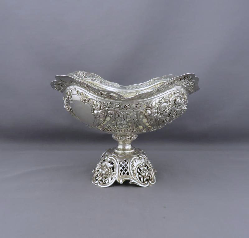German Silver Pedestal Bowl - JH Tee Antiques