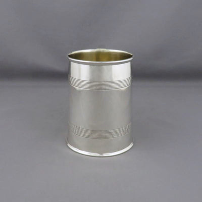 Victorian Sterling Silver Pint Mug - JH Tee Antiques