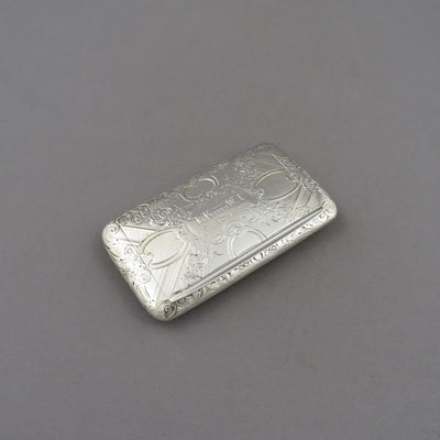 Victorian Silver Snuff Box Edward Smith - JH Tee Antiques
