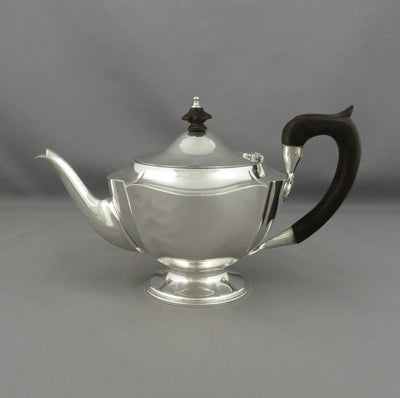 English Sterling Silver Small Teapot - JH Tee Antiques