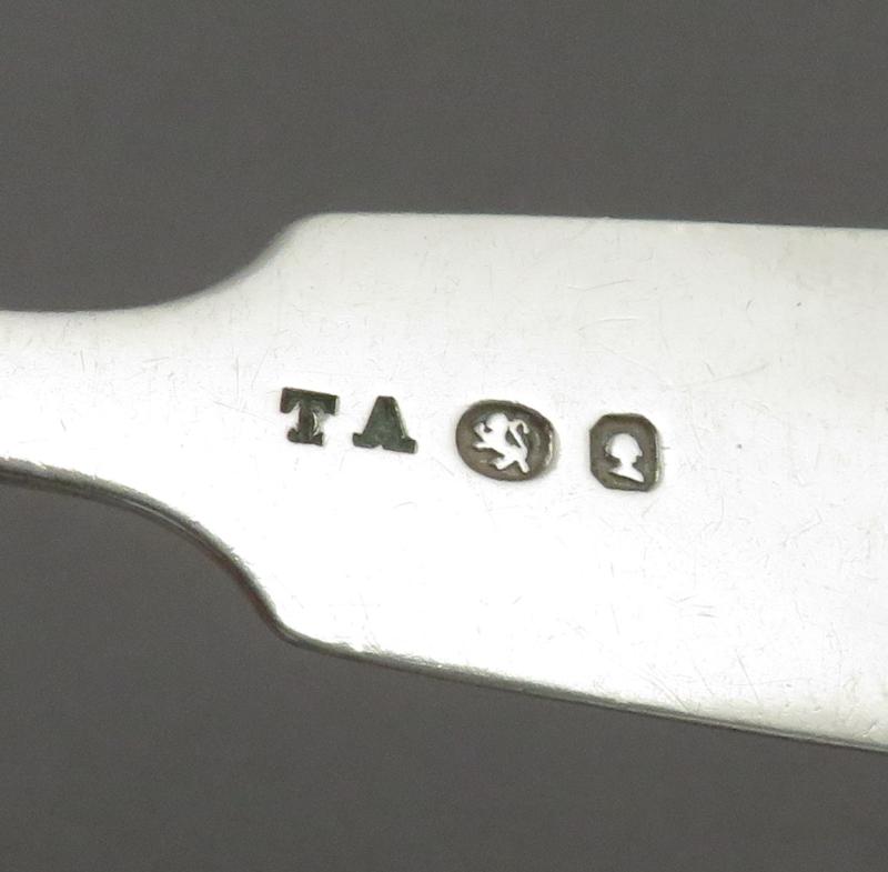 Canadian Fiddle Pattern Silver Butter Knife - JH Tee Antiques