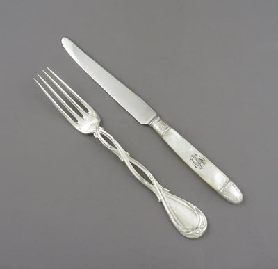 French 950 Silver Flatware Set - JH Tee Antiques
