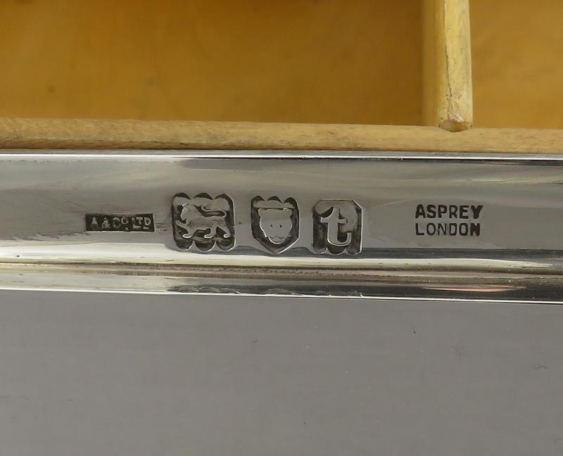 Asprey Silver Cigar Box - JH Tee Antiques