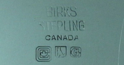 birks silver mark from the late 20th century with canadian standard mark