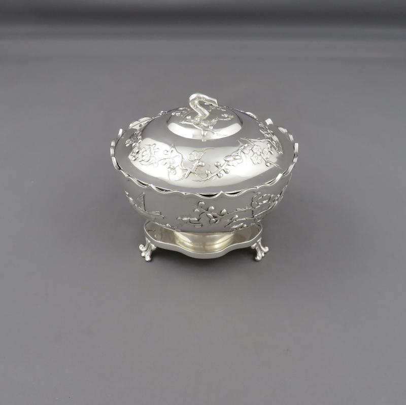 Chinese Export Silver Sugar Bowl - JH Tee Antiques