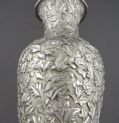 Chinese Export Silver Vase - JH Tee Antiques