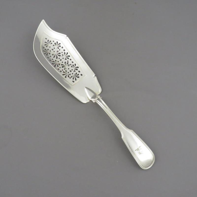 Victorian Silver Fiddle Thread Fish Slice– JH Tee Antiques