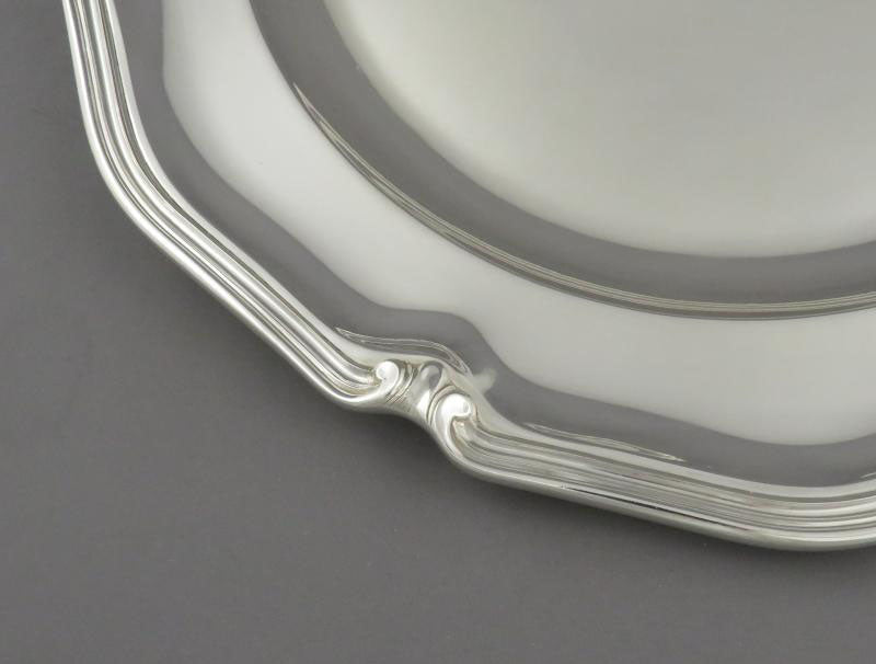 Tetard Silver Charger Plate - JH Tee Antiques
