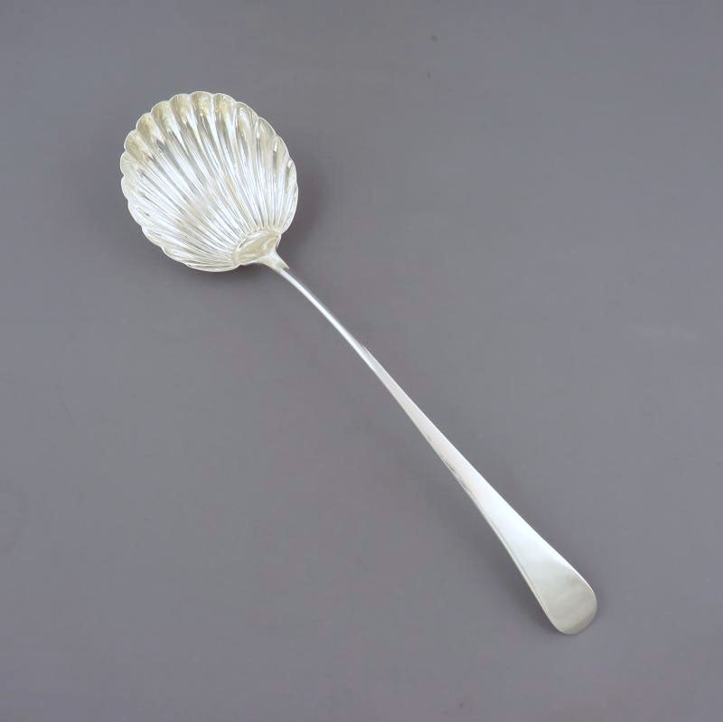 George III Silver Soup Ladle - JH Tee Antiques