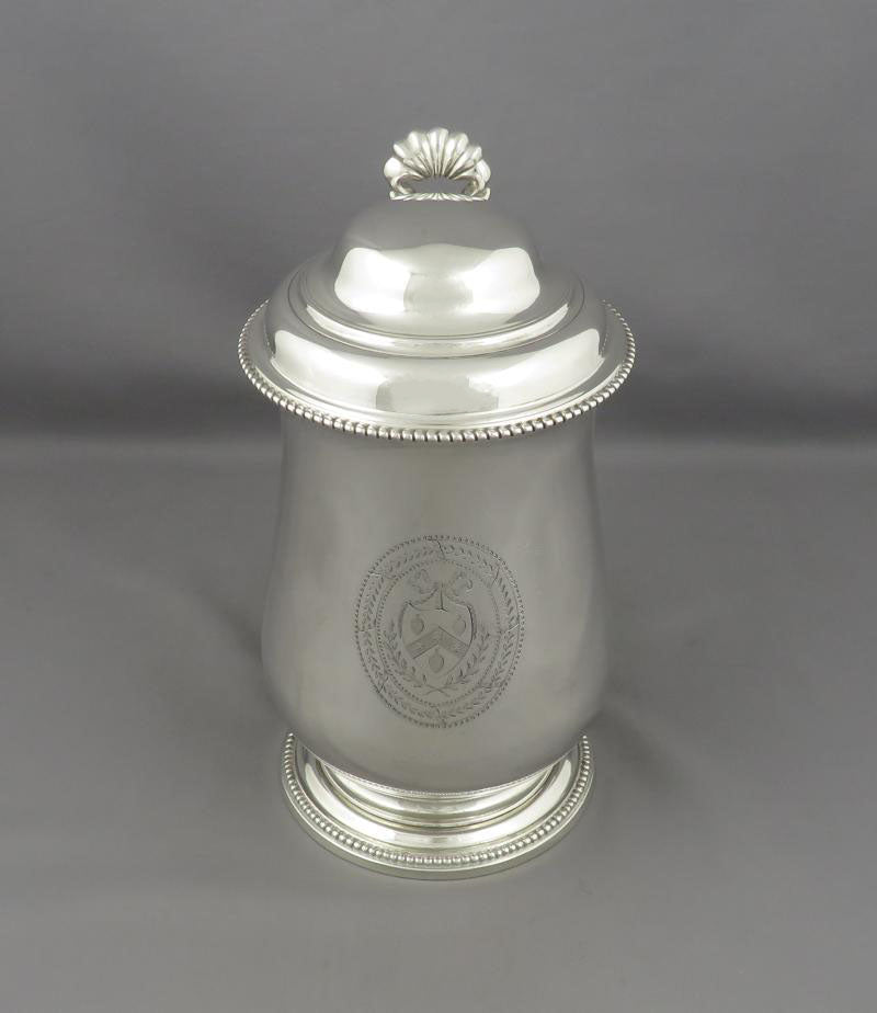 George III Silver Tankard - JH Tee Antiques