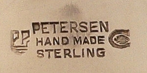 Poul Petersen Canadian Silversmith maker's mark, PP Petersen Handmade Sterling