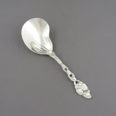 Tiffany Strawberry Vine Silver Berry Spoon - JH Tee Antiques