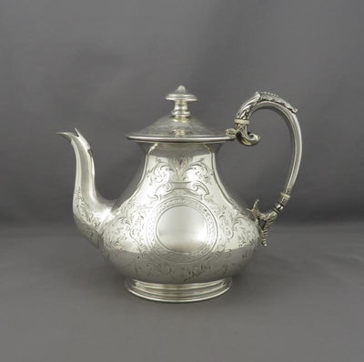 Victorian Sterling Silver Tea Set - JH Tee Antiques