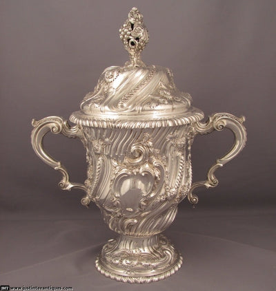 George II Rococo Silver Cup & Cover - JH Tee Antiques