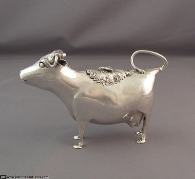 George III Silver Cow Creamer - JH Tee Antiques