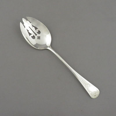 Birks Brentwood Pattern Pierced Tablespoon - JH Tee Antiques