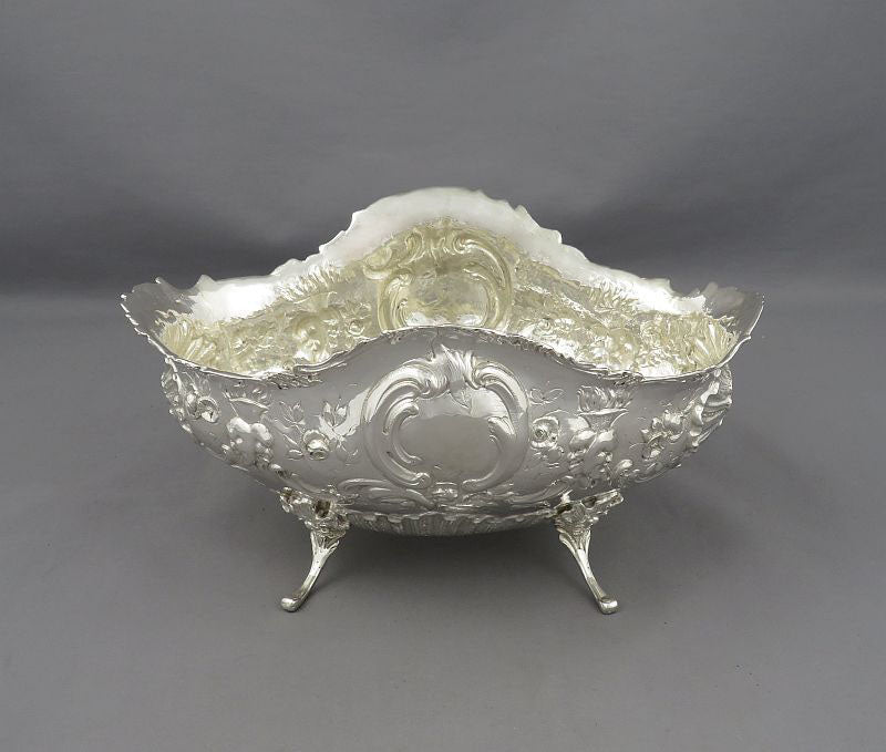 German Silver Rococo Bowl - JH Tee Antiques