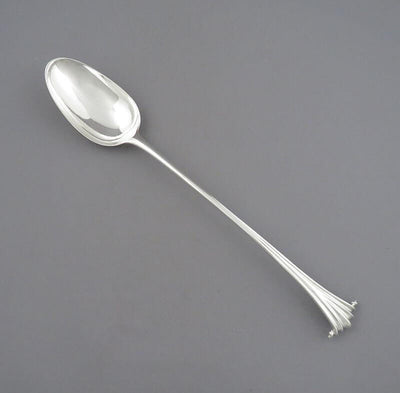 George III Onslow Pattern Silver Stuffing Spoon - JH Tee Antiques