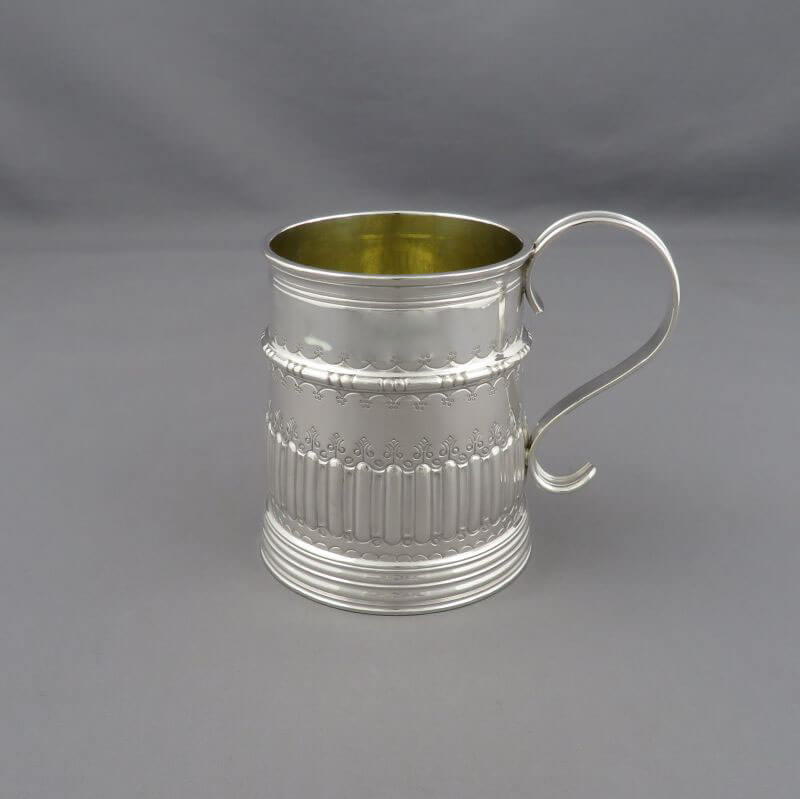 George V Sterling Silver Mug - JH Tee Antiques