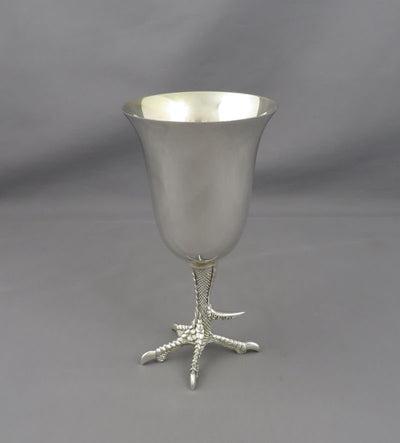American Sterling Silver Gamecock Goblet - JH Tee Antiques