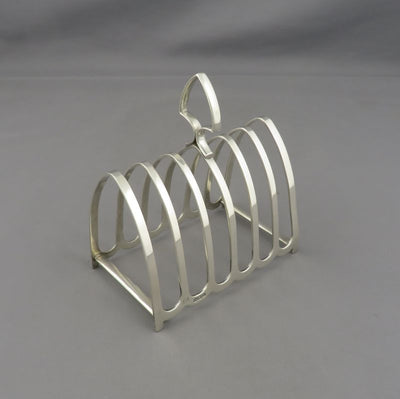 English Sterling Silver Toast Rack - JH Tee Antiques