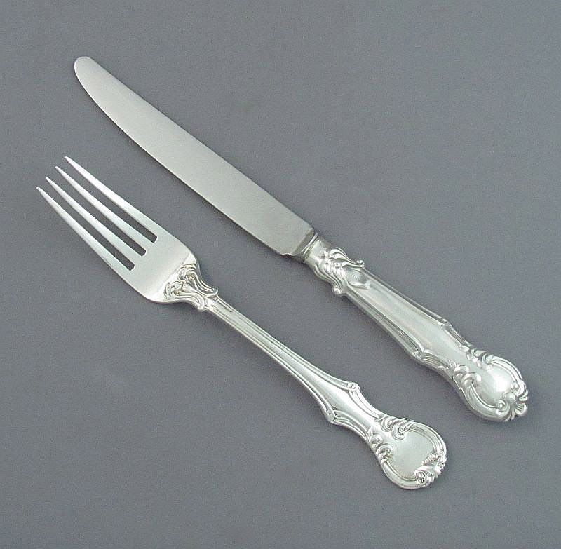 Victorian Sterling Silver Flatware Service for 12 - JH Tee Antiques