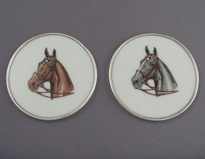 Pair of Cyril Gorainoff Coasters - JH Tee Antiques