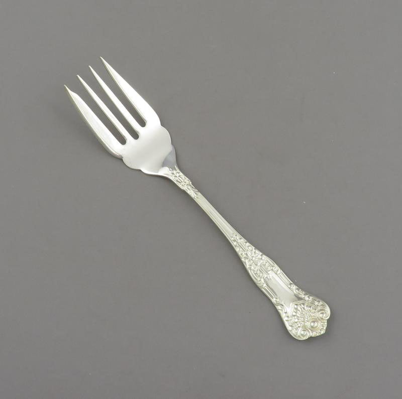 Fork Silver Id Birks Queens Pattern Sterling Salad Fork JH Tee