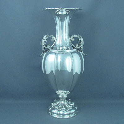 Large Buccellati Sterling Silver Vase - JH Tee Antiques