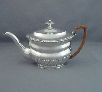 China Trade Silver Teapot by Sunshing - JH Tee Antiques