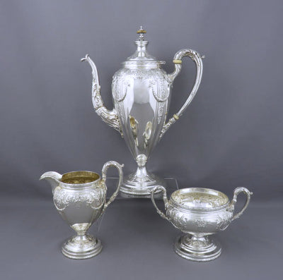 Dominick & Haff Sterling Silver Coffee Set - JH Tee Antiques