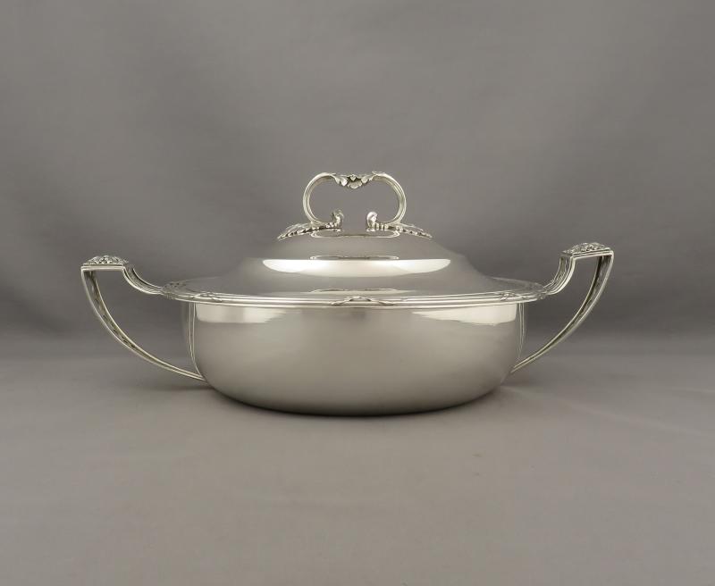 French 950 Silver Entree Dish - JH Tee Antiques