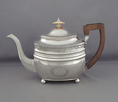 Antique George III Sterling Silver Tea Set - JH Tee Antiques