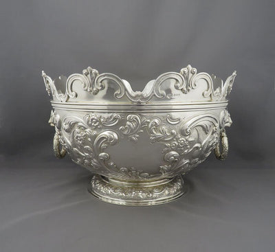Large George IV Silver Monteith Bowl - JH Tee Antiques