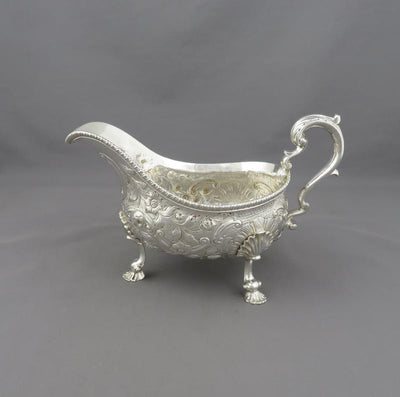 George IV Sterling Silver Gravy Boat - JH Tee Antiques