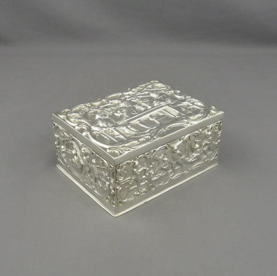 German Figural Silver Jewellery Box - JH Tee Antiques