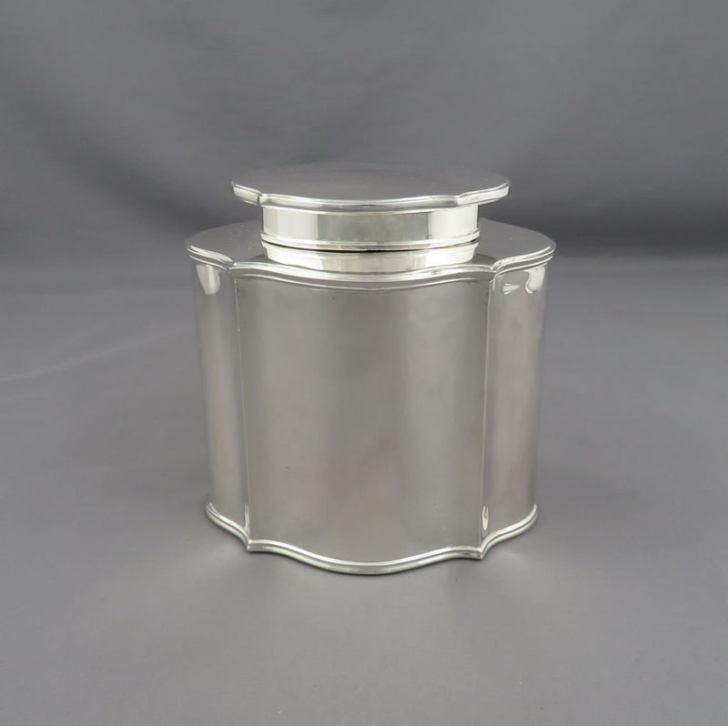 Italian Sterling Silver Tea Caddy - JH Tee Antiques
