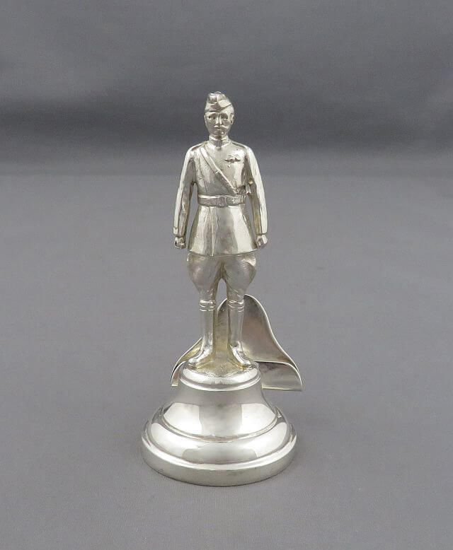 English Sterling Silver Military Soldier Menu Holders - JH Tee Antiques