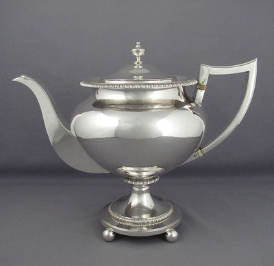 Regency Sterling Silver Coffee Pot - JH Tee Antiques