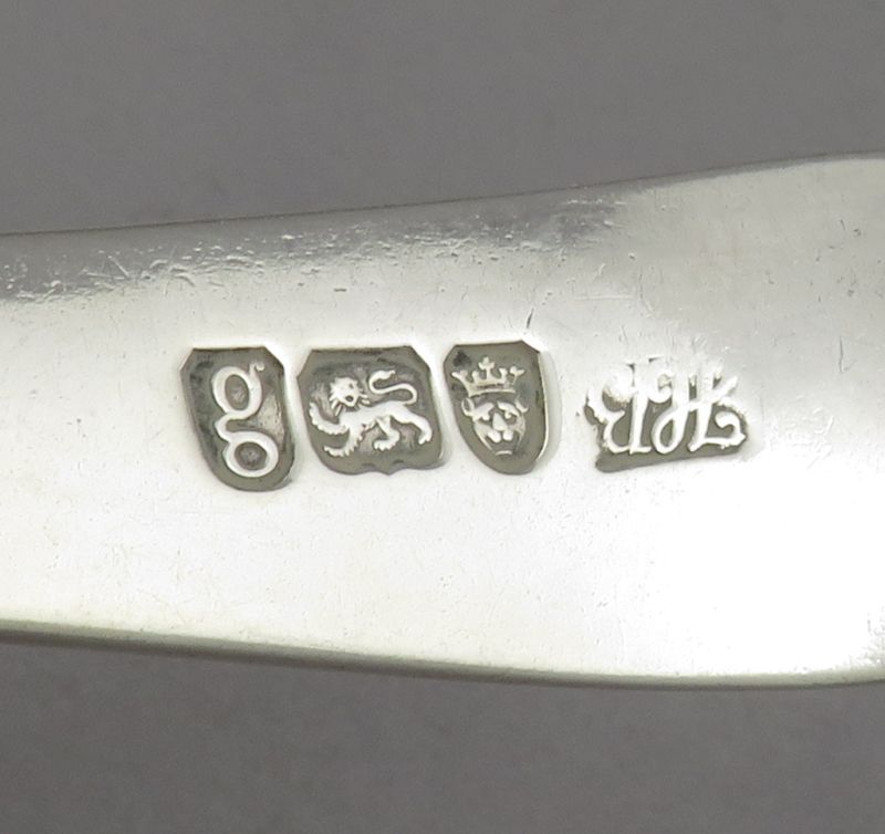 Six Hester Bateman Silver Tablespoons - JH Tee Antiques