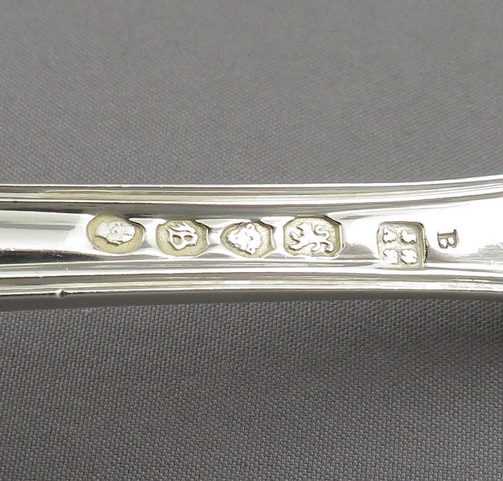 6 Kings Pattern Sterling Silver Dessert Spoons - JH Tee Antiques