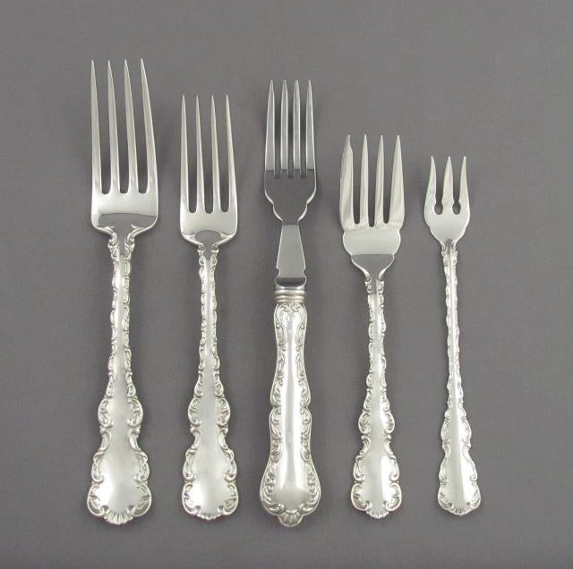 Birks Louis XV sterling silver flatware identification-Forks