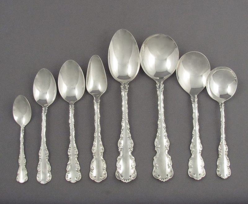Birks sterling silver flatware identification spoons Louis XV pattern