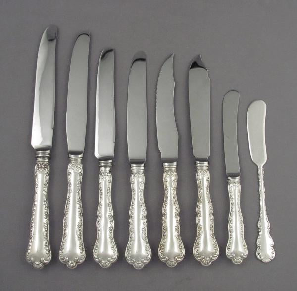 Birks Louis XV Sterling Flatware Identification Knives