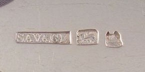 Canadian silver hallmark maker's mark of George Savage of Montreal