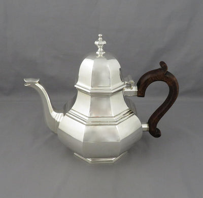 English Queen Anne Style Silver Teapot