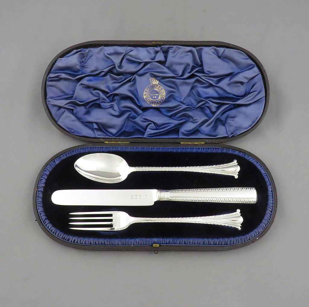 Victorian Silver Christening Set - JH Tee Antiques