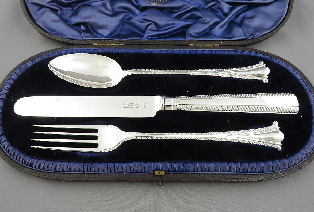 Victorian Silver Christening Set - JH Tee Antiques